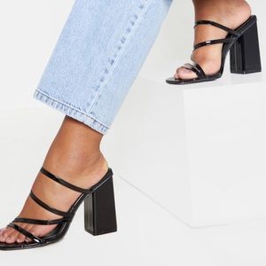 EUC Pretty Little Thing Strappy Mule heels